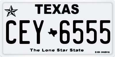 TX license plate CEY6555