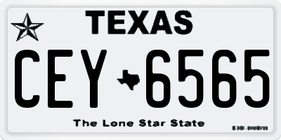 TX license plate CEY6565