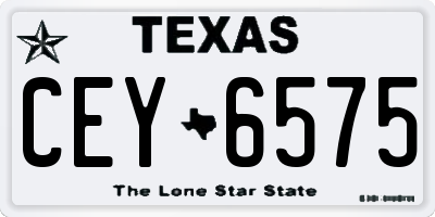 TX license plate CEY6575