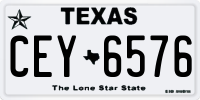 TX license plate CEY6576