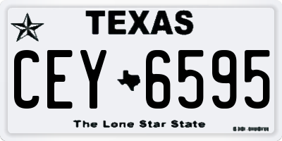 TX license plate CEY6595