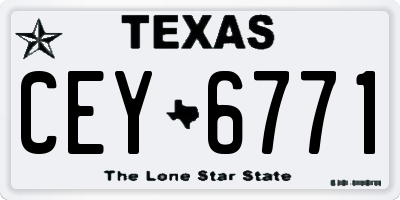 TX license plate CEY6771
