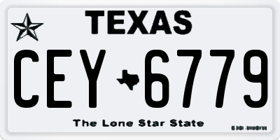 TX license plate CEY6779