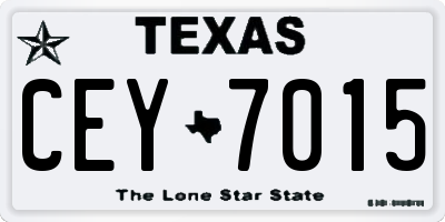 TX license plate CEY7015