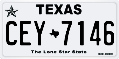 TX license plate CEY7146