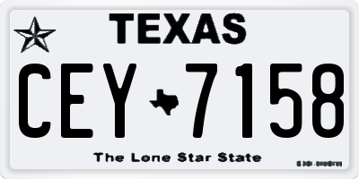 TX license plate CEY7158
