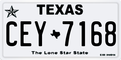 TX license plate CEY7168