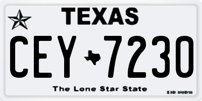 TX license plate CEY7230