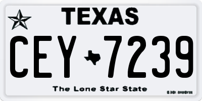 TX license plate CEY7239