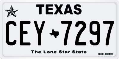 TX license plate CEY7297