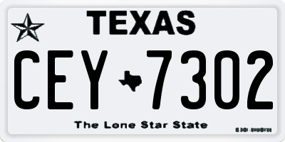 TX license plate CEY7302