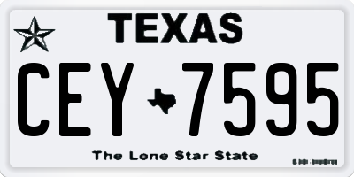 TX license plate CEY7595
