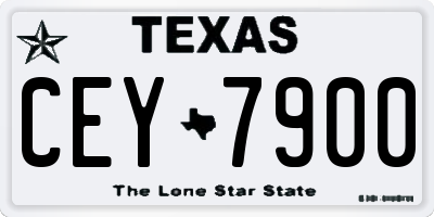 TX license plate CEY7900