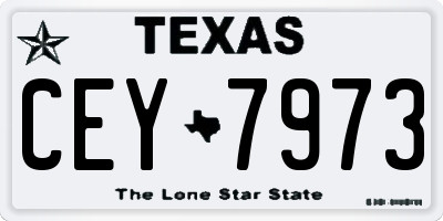 TX license plate CEY7973