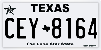TX license plate CEY8164