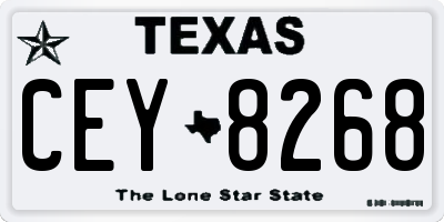 TX license plate CEY8268