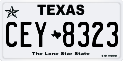 TX license plate CEY8323