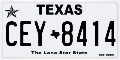 TX license plate CEY8414