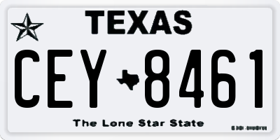 TX license plate CEY8461