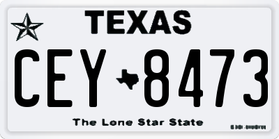 TX license plate CEY8473