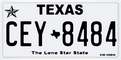TX license plate CEY8484
