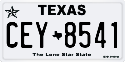 TX license plate CEY8541