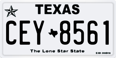 TX license plate CEY8561