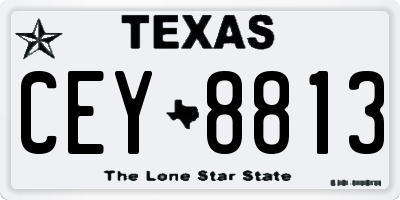 TX license plate CEY8813