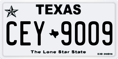 TX license plate CEY9009