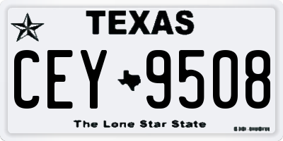 TX license plate CEY9508
