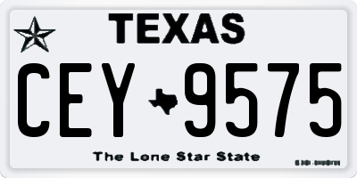 TX license plate CEY9575