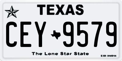 TX license plate CEY9579