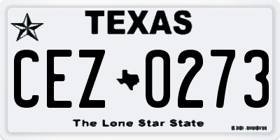 TX license plate CEZ0273