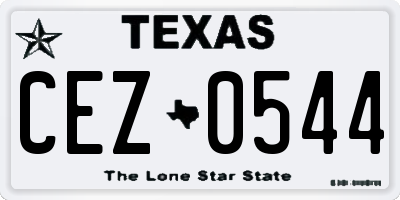 TX license plate CEZ0544