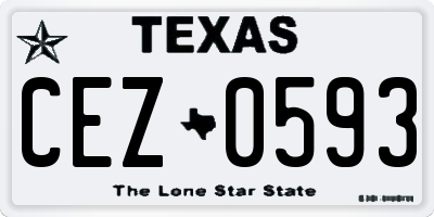 TX license plate CEZ0593