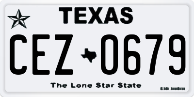 TX license plate CEZ0679