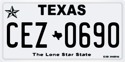 TX license plate CEZ0690