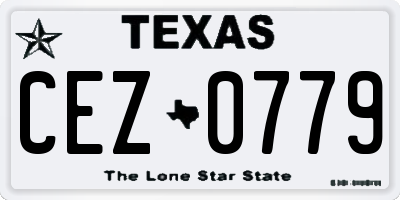 TX license plate CEZ0779