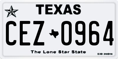 TX license plate CEZ0964