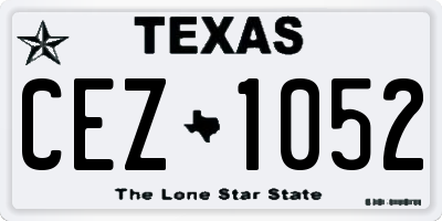 TX license plate CEZ1052