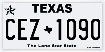 TX license plate CEZ1090