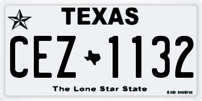 TX license plate CEZ1132