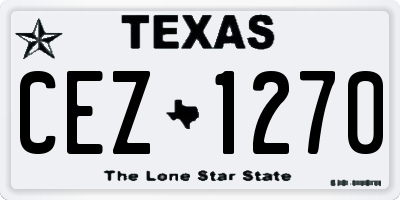 TX license plate CEZ1270