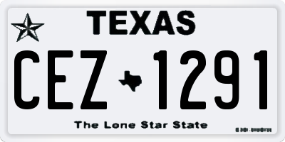 TX license plate CEZ1291