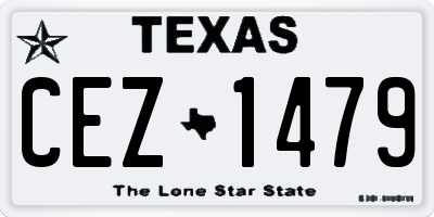 TX license plate CEZ1479
