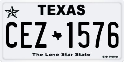 TX license plate CEZ1576