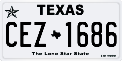 TX license plate CEZ1686