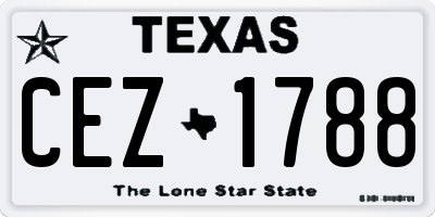 TX license plate CEZ1788
