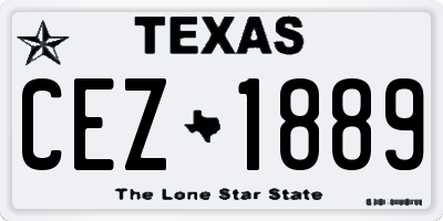 TX license plate CEZ1889
