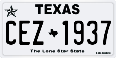 TX license plate CEZ1937